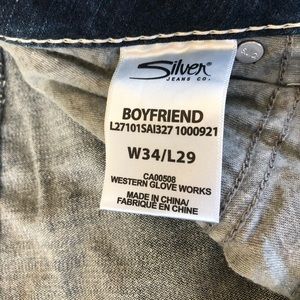 Silver boyfriend jeans